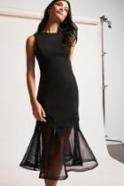 Forever21 Tiered Netted-hem Midi Dress
