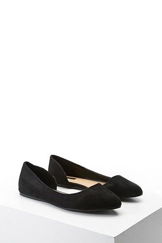 Forever21 Faux Suede Cutout Flats
