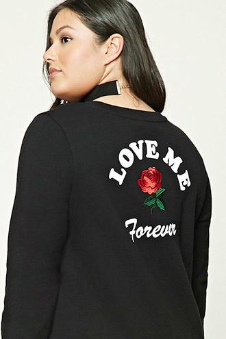 Forever21 Plus Size Embroidery Sweatshirt