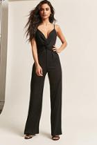 Forever21 Plunging Twist-front Jumpsuit