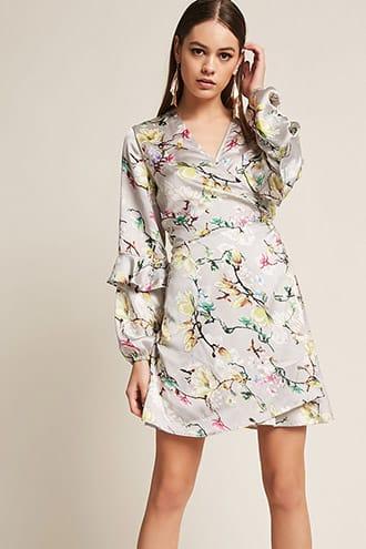 Forever21 Rd & Koko Satin Floral Dress