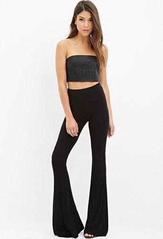 Forever21 Ribbed Knit Flared Pants