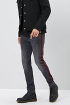 Forever21 Star & Striped-trim Skinny Jeans