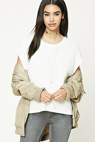 Forever21 Ribbed Sweater-knit Top