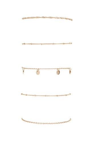 Forever21 Disc Charm Bracelet Set