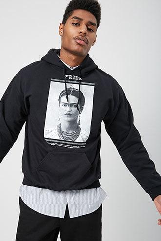 Forever21 Frida Kahlo Graphic Hooded Pullover