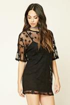 Forever21 Women's  Star Pattern Mesh Top
