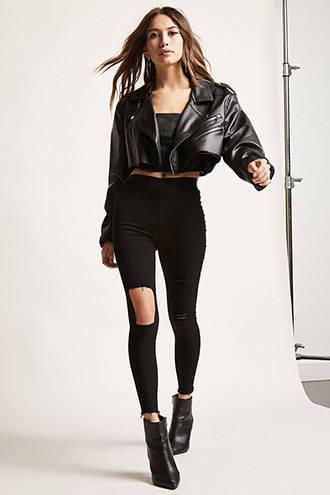 Forever21 Kikiriki Distressed High-rise Jeans