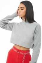 Forever21 Heathered French Terry Crop Top