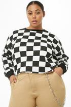 Forever21 Plus Size Checkered Sweatshirt
