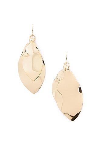 Forever21 Tiered-leaf Drop Earrings