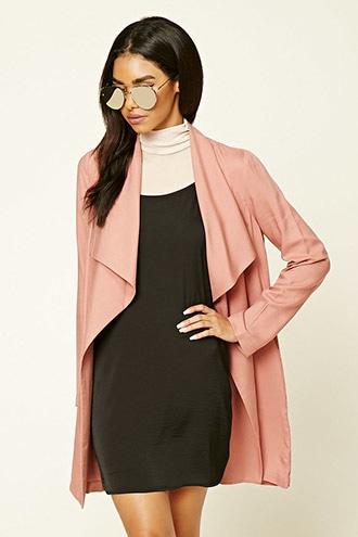 Forever21 Women's  Drape-front Longline Jacket