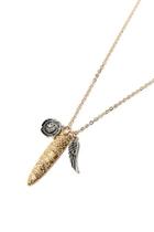 Forever21 Men Feather Pendant Necklace