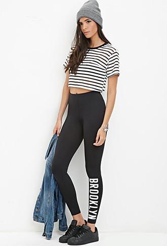 Forever21 Brooklyn Nylon-blend Leggings