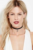 Forever21 Etched-diamond Pendant Choker