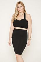 Forever21 Plus Women's  Black Plus Size Stretch Knit Skirt
