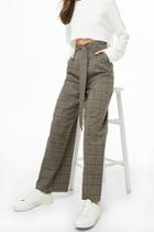 Forever21 Wide-leg Plaid Pants
