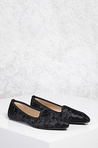 Forever21 Crushed Velvet Loafers
