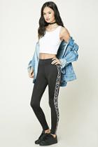 Forever21 Women's  Happy Face Graphic Leggings