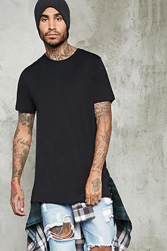 Forever21 Side-slit Longline Tee