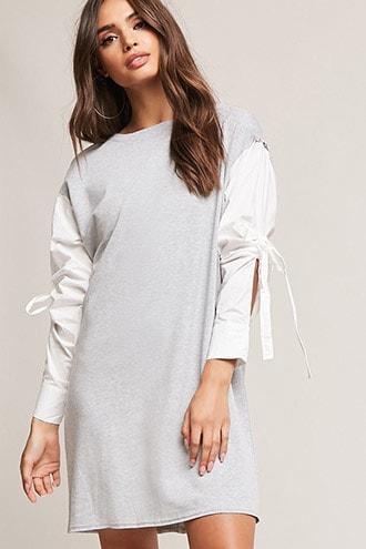 Forever21 Longline Self-tie Sleeve Top