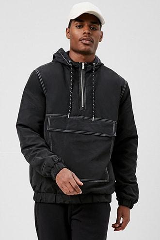 Forever21 Topstitch Hooded Anorak