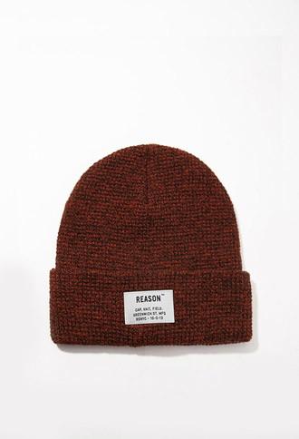 21 Men Reason Marled Patch Beanie
