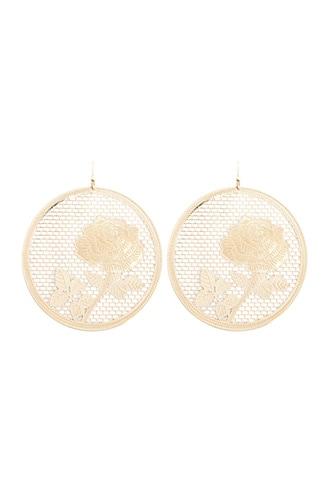 Forever21 Rose Silhouette Pendant Earrings