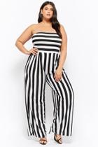 Forever21 Plus Size Rebdolls Inc. Striped Strapless Jumpsuit