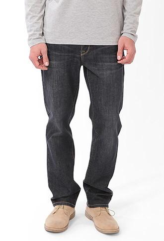 21 Men Straight Fit- Faded Dark Wash