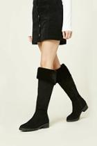 Forever21 Faux Suede Fold-over Boots
