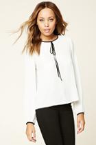 Forever21 Women's  Front Tie Woven Top