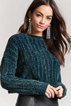 Forever21 Ribbed Chenille Cropped Sweater