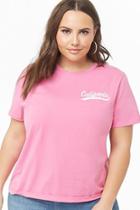 Forever21 Plus Size California Embroidered Tee