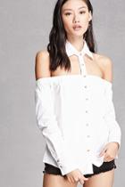 Forever21 Choker-neck Collared Shirt