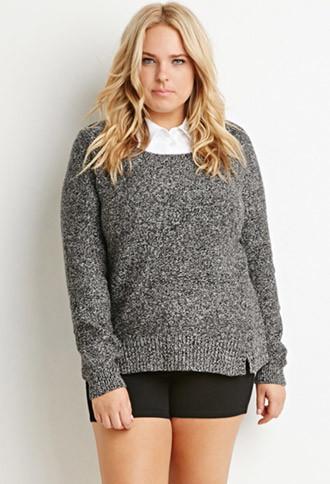 Forever21 Plus Layered-collar Sweater