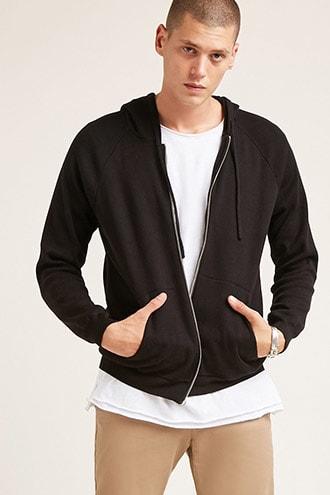 Forever21 Sweater Knit Zipper Hoodie
