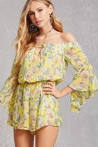 Forever21 Floral Chiffon Romper