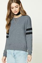 Forever21 Striped Dropped-sleeve Sweater