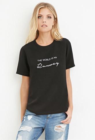 Love21 Women's  Contemporary Runway Textured Top