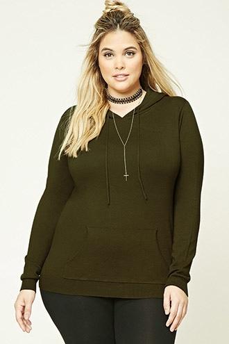 Forever21 Plus Women's  Plus Size Hooded Sweatshirt