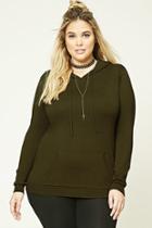Forever21 Plus Women's  Plus Size Hooded Sweatshirt