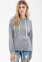 Forever21 Heathered Double-drawstring Hoodie