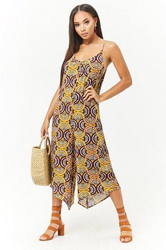 Forever21 Geo Culotte Jumpsuit
