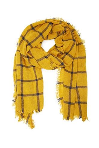 21 Men Men Gingham Pattern Woven Scarf