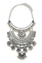 Forever21 Etched Plate Statement Necklace
