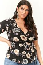 Forever21 Plus Size Floral Print Wrap Top