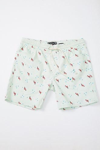 Forever21 Raw Yarn Industries Flamingo Print Shorts
