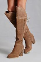 Forever21 Women's  Sbicca Suede Lace-up Boots