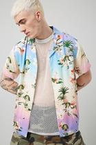 Forever21 Classic Fit Tropical Print Shirt